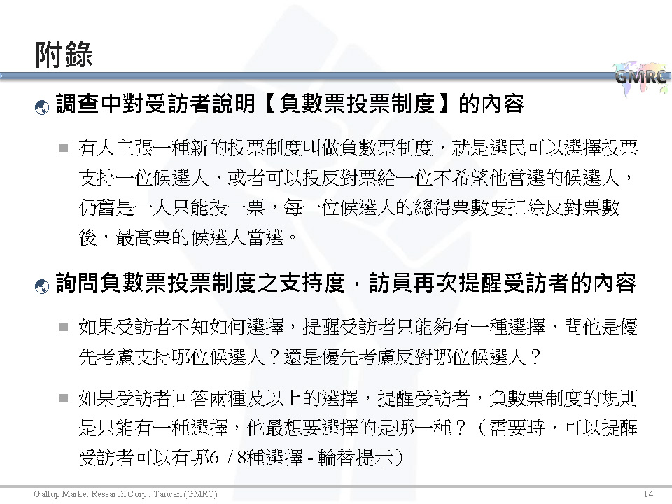 【負數票投票對2016總統選情影響意見調查】記者會簡報